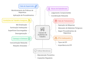 causas de acidentes de trabalho